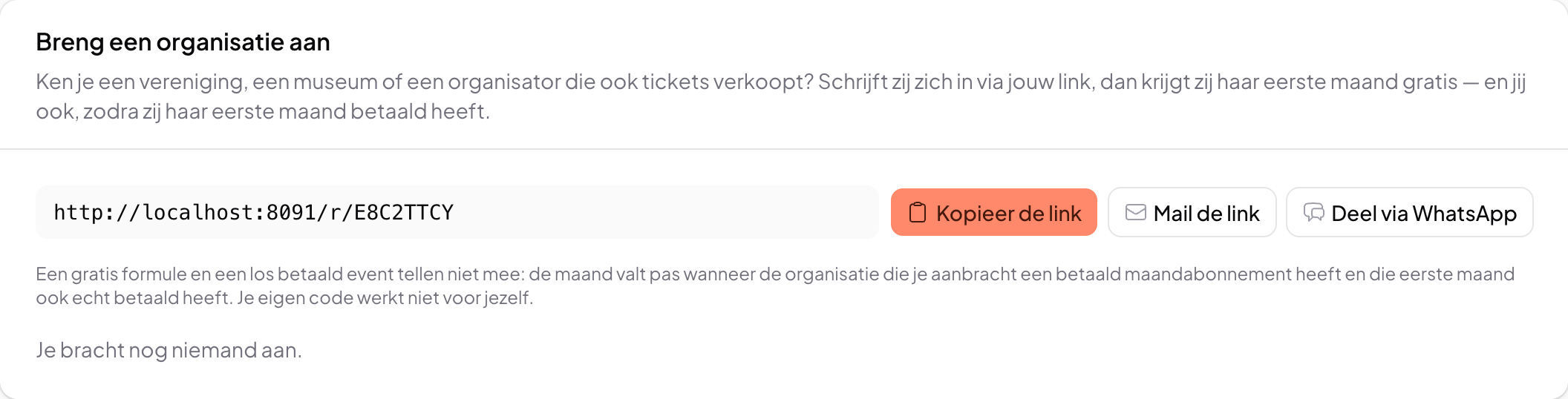 Refer an organisation, and both get a month free