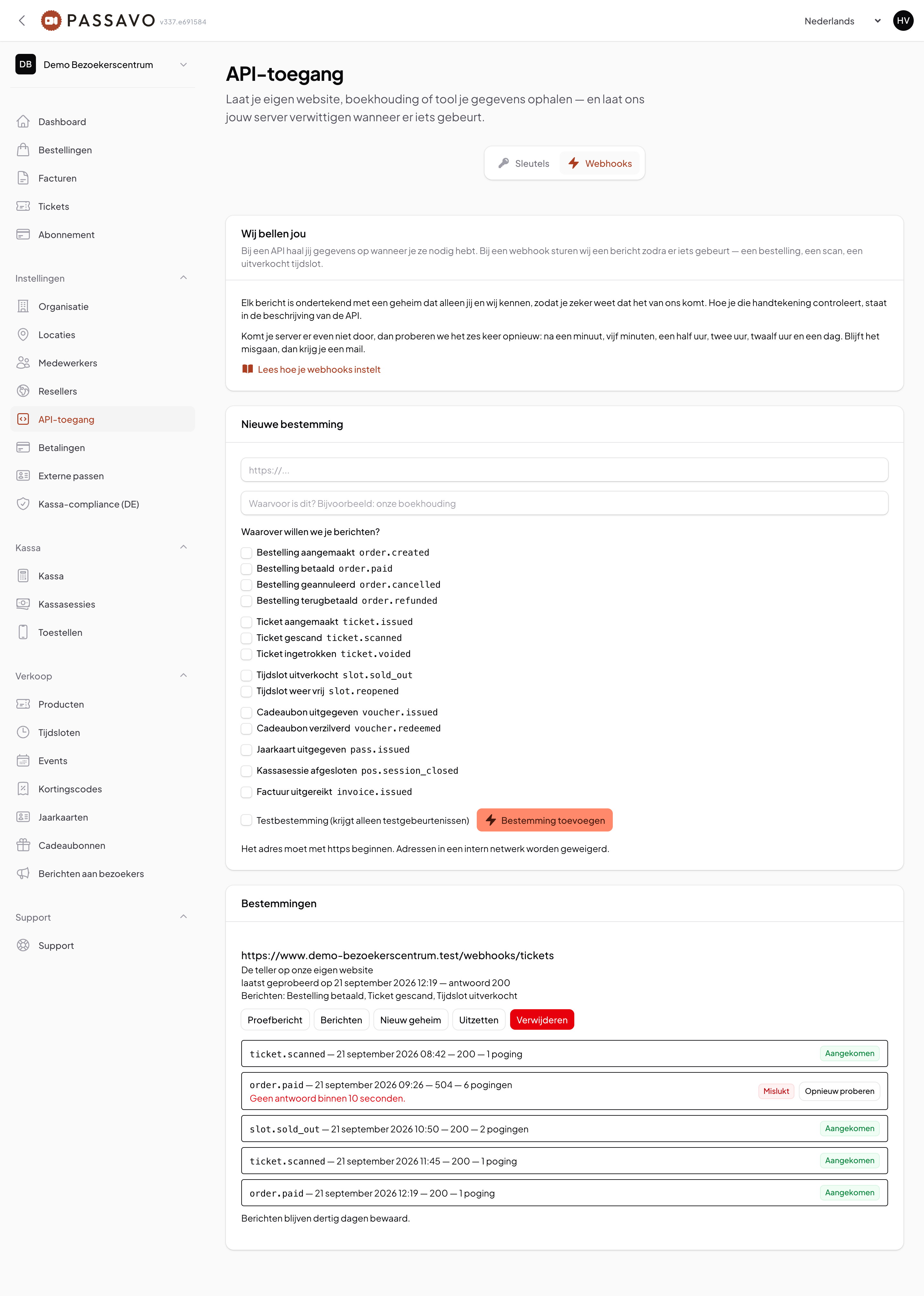 Setting up webhooks